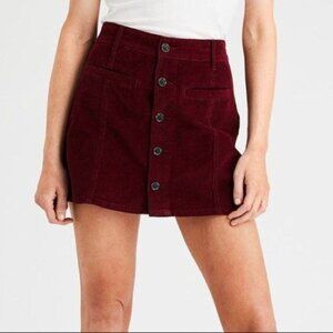 American Eagle Outfitters Burgundy Mini Skirt